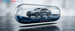 Tiny BMW Capsule Poster Prompt - Free Ai Image Prompt