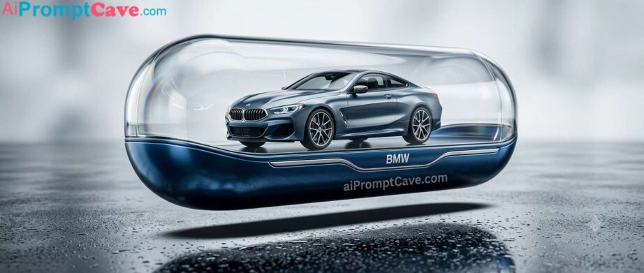 Tiny BMW Capsule Poster Prompt - Free Ai Image Prompt