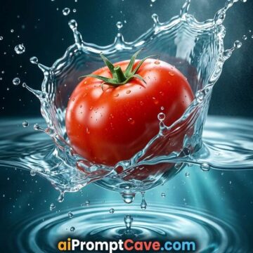 Tomato Water Splash Macro Prompt - Free Ai Image Prompt