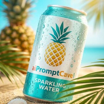 Tropical Pineapple Sparkling Water Ad Prompt - Free Ai Image Prompt