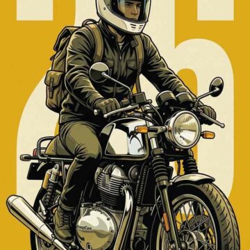 Vintage Modern Style Cafe Racer Motorcycle - Free Ai Image Prompt
