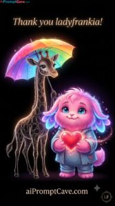 Whimsical Neon Fantasy Illustration Prompt - Free Ai Image Prompt