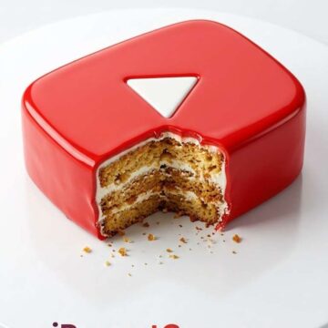 YouTube Logo Cake Bite Design - Free Ai Image Prompt