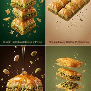 Luxury Baklava Commercial Dessert Prompt - Free Ai Image Prompt